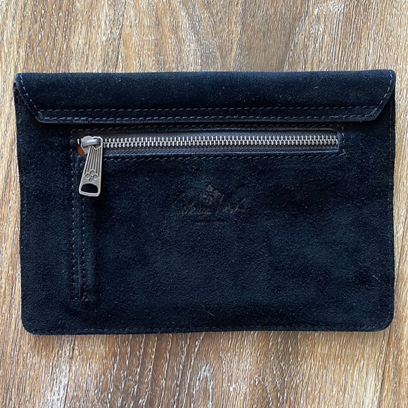 Patricia Nash Suede Patchwork Stripe Flap Clutch - Picture 4 of 11